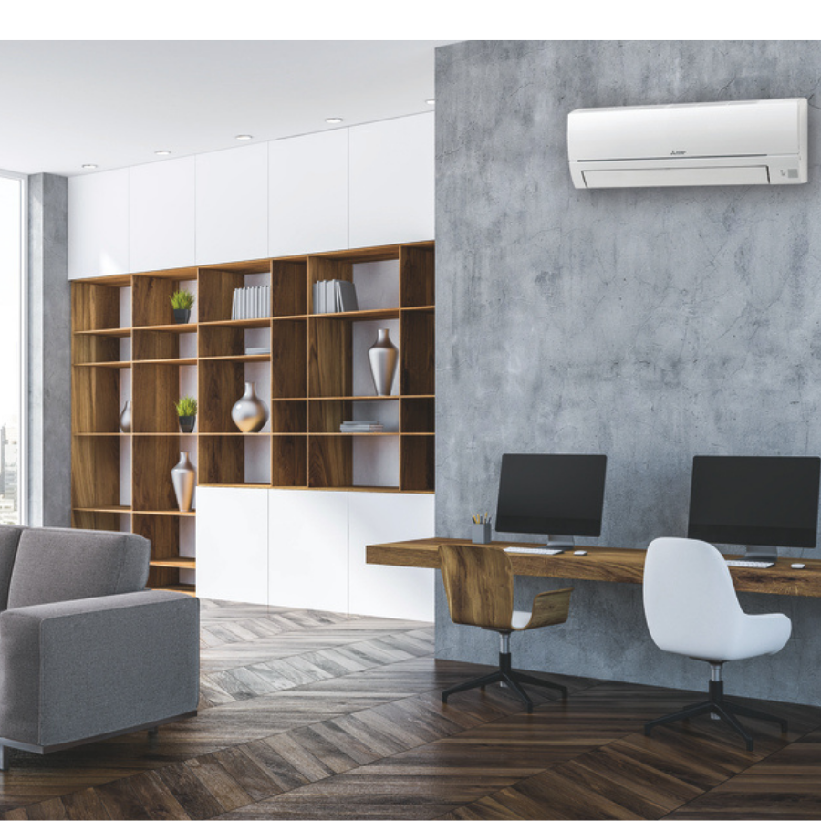 Mitsubishi Electric klima uređaj MSZ-HR35VF ugrađen u modernom dnevnom boravku