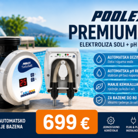 Poolex Premium Set – Elektroliza soli + pH pumpa 80 m³