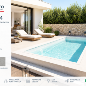 Piscine Laghetto CITY 24 premium dizajnerski bazen 2x4 m