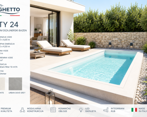 Piscine Laghetto CITY 24 premium dizajnerski bazen 2x4 m